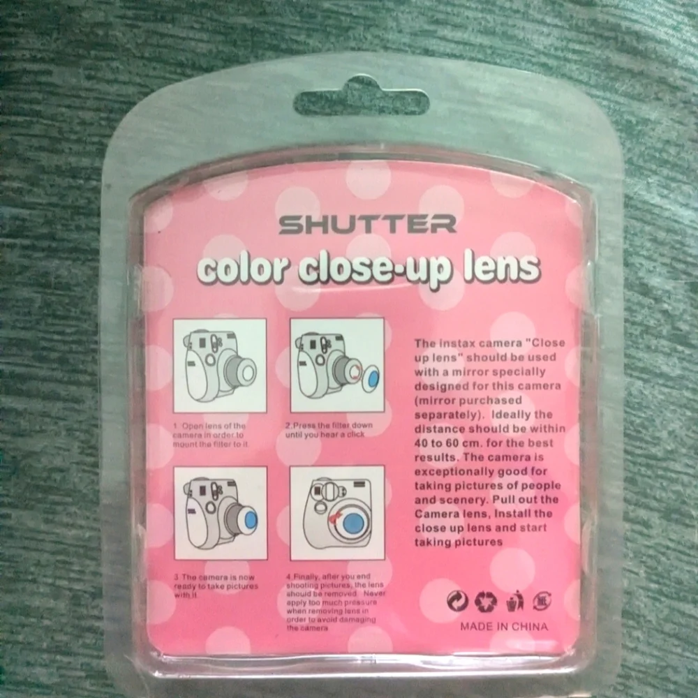 4 Colors Instant Camera Flashlight Flash Filters Set Kit for Fujifilm Mini 7S/8/